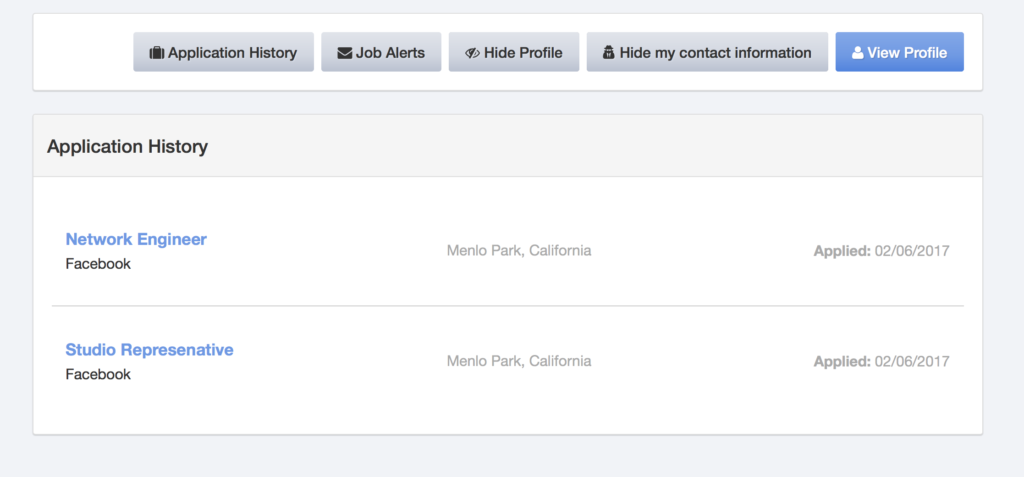 New Features: Application History, Profile Based Job Alerts and Optional Resumes