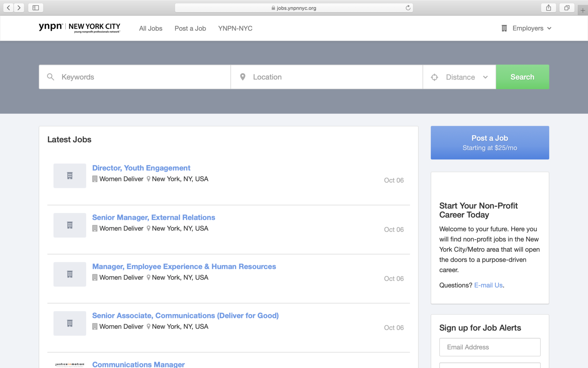 Niche Job Board NYN Careers JobBoard.io